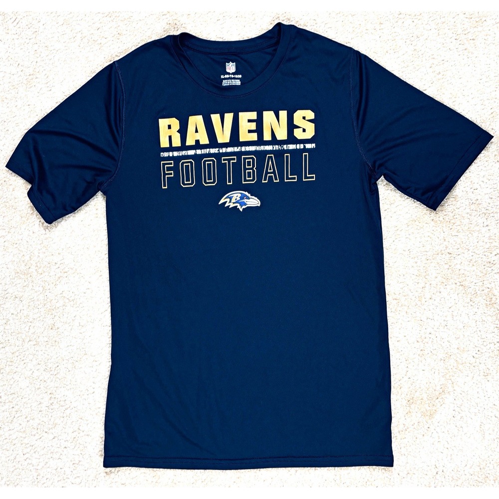 NFL Baltimore Ravens Football Black Shirt Youth Size XL Officially Licensed
